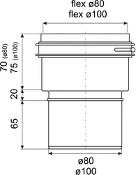 aansluiting star/flex d: 100 d-p atag (vervangt RAS100PU)